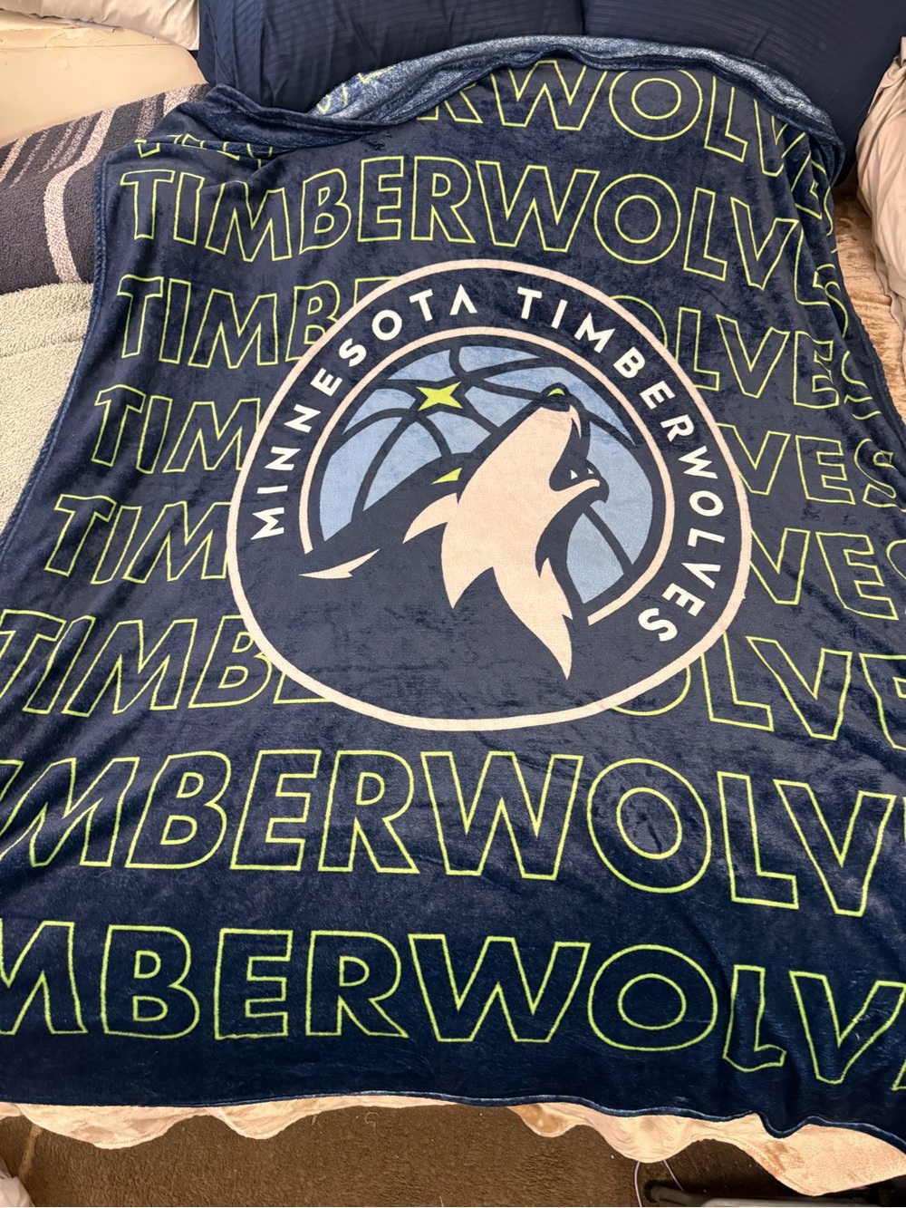 Minnesota Timberwolves Oversized Throw Blanket 60” X 70”